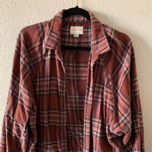 American Eagle Balloon Sleeve Flannel